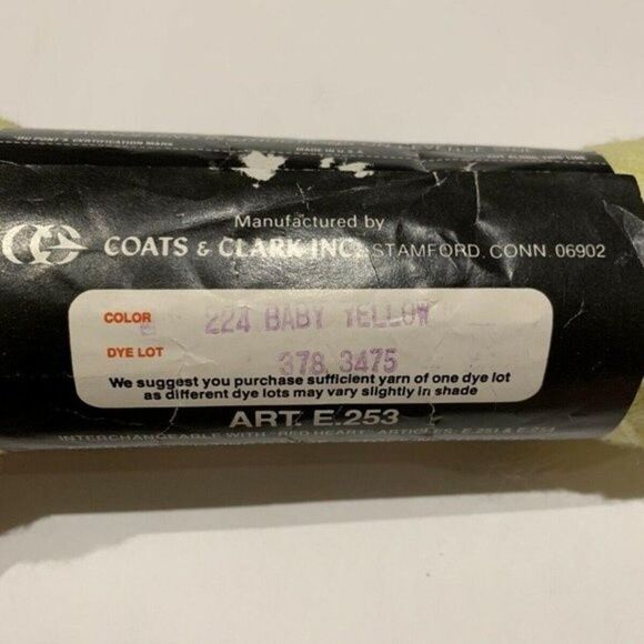 CLS Yarn Red Heart Wintuck Baby Yellow 2 oz. Crochet knit - Picture 4 of 6